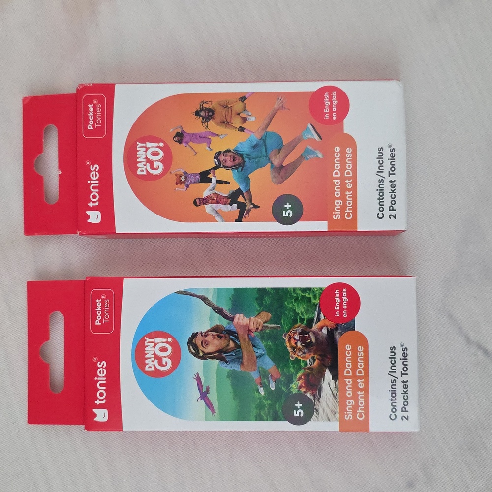 Tonies Danny Go! Sing & Dance Pocket Tonies - Brand NEW- 2 Packs, 4 total Tonies
